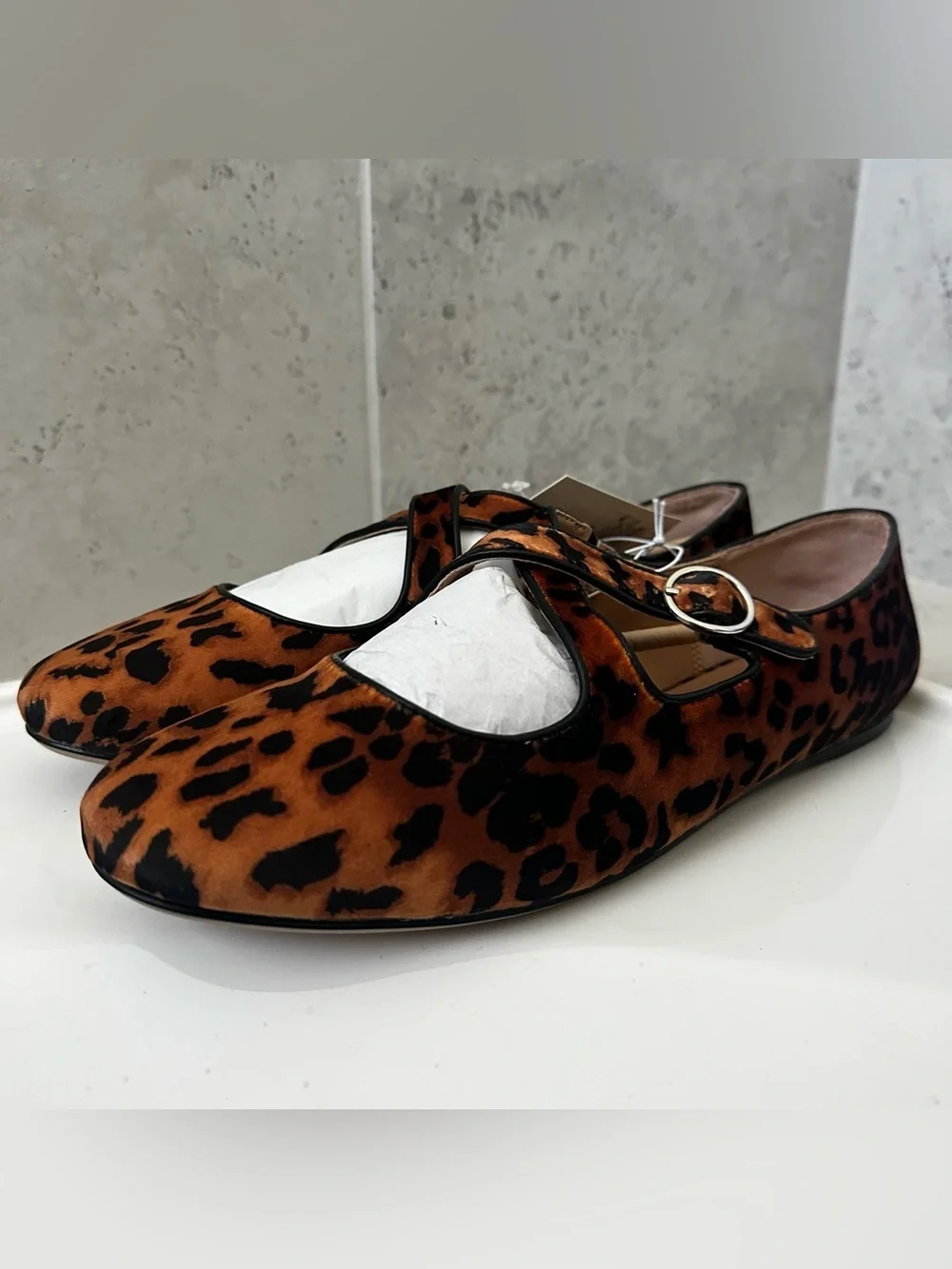 A New Day Women’s Leopard Print Mary Jane Flats Size 11